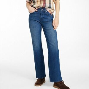 L.L.Bean Classic Fit Jeans Straight Jeans High Rise Size 12 Medium Tall 12T Mom